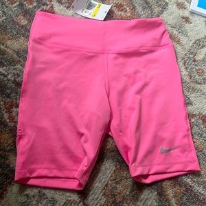 Pink Nike biker shorts